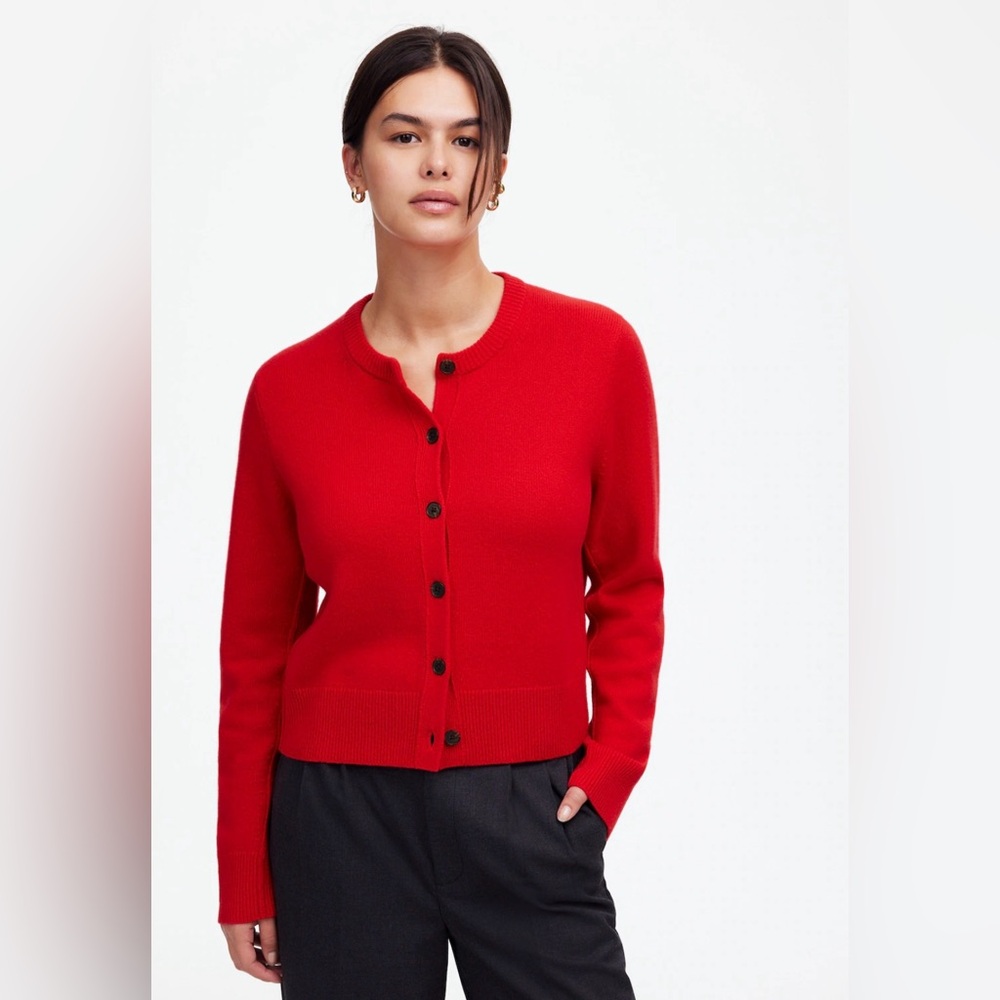 Madewell Cashmere Button Front Cardigan